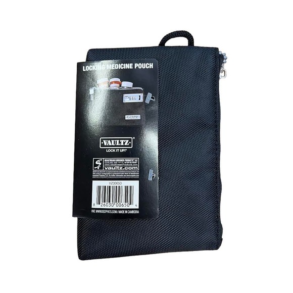 NWT! Vaultz Money Bag with Lock - 7 x 5 x 0.5in Black - Picture 6 of 6